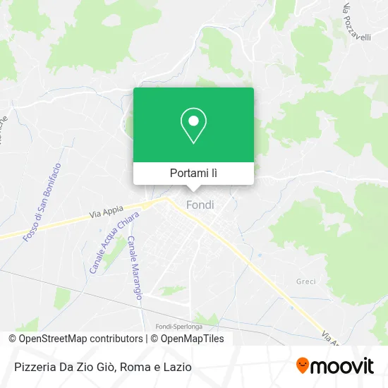 Mappa Pizzeria Da Zio Giò