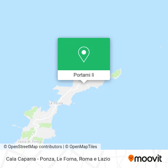 Mappa Cala Caparra - Ponza, Le Forna