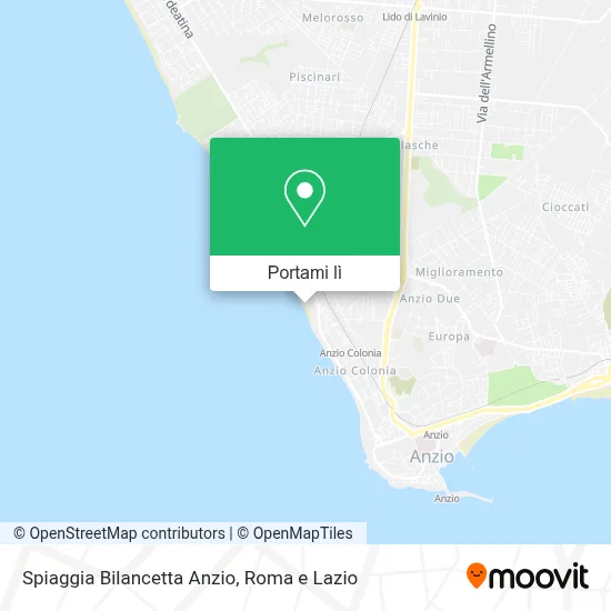 Mappa Spiaggia Bilancetta Anzio