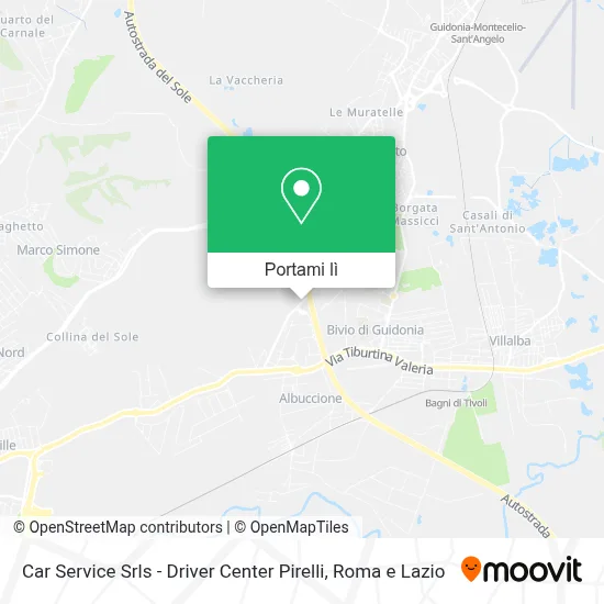 Mappa Car Service Srls - Driver Center Pirelli