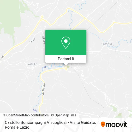 Mappa Castello Boncompagni Viscogliosi - Visite Guidate