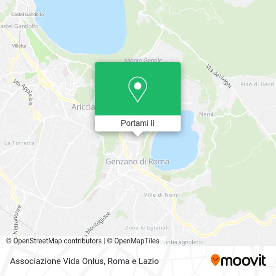 Mappa Associazione Vida Onlus
