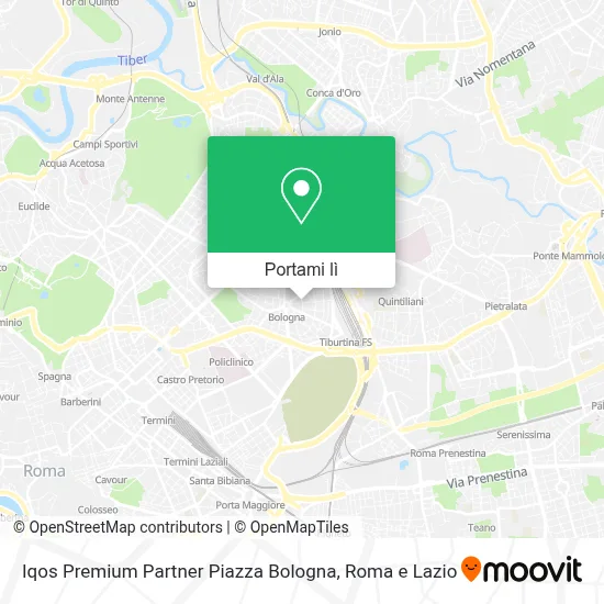 Mappa Iqos Premium Partner Piazza Bologna
