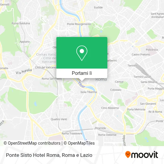 Mappa Ponte Sisto Hotel Roma