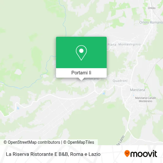 Mappa La Riserva Ristorante E B&B