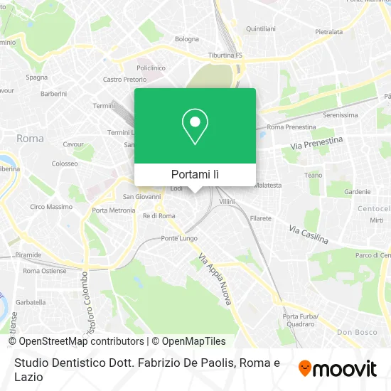 Mappa Studio Dentistico Dott. Fabrizio De Paolis
