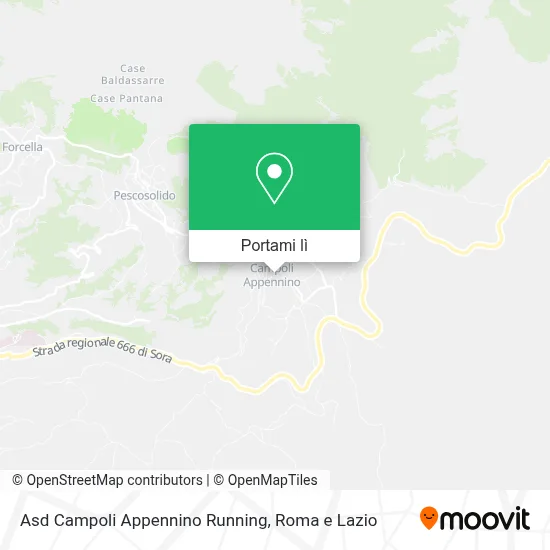 Mappa Asd Campoli Appennino Running