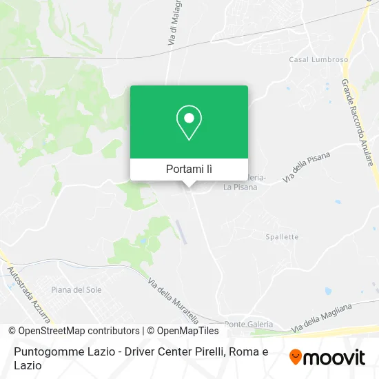 Mappa Puntogomme Lazio - Driver Center Pirelli