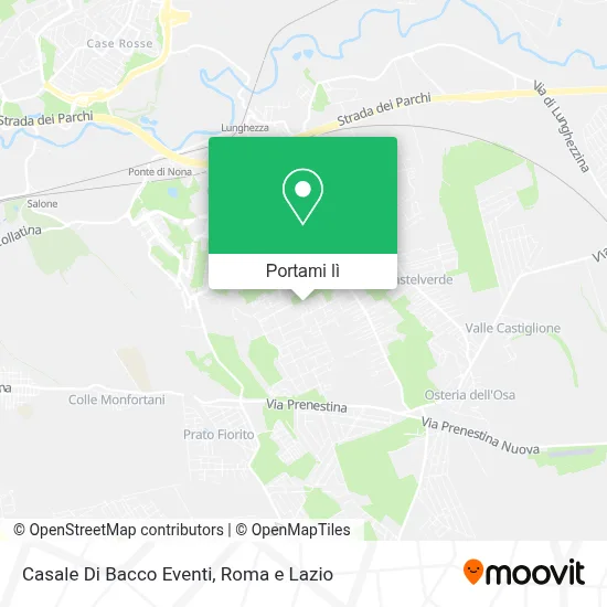 Mappa Casale Di Bacco Eventi