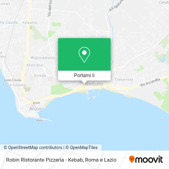 Mappa Robin Ristorante Pizzeria - Kebab