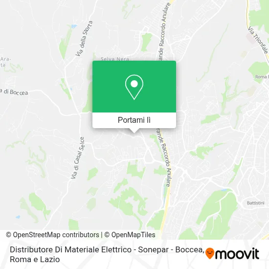 Mappa Distributore Di Materiale Elettrico - Sonepar - Boccea