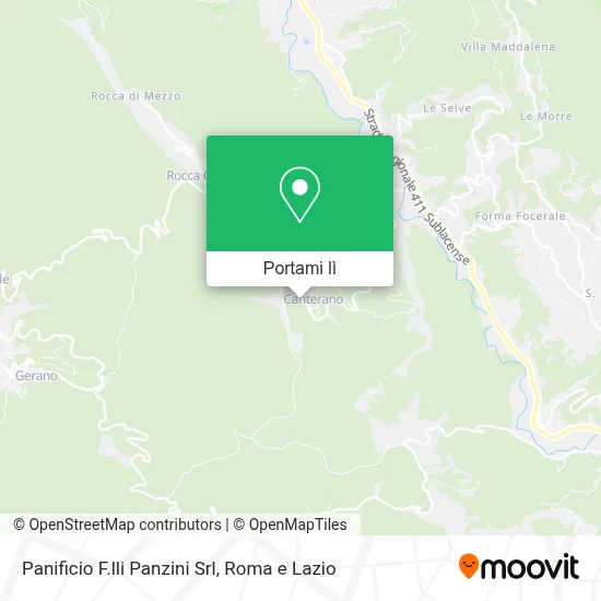 Mappa Panificio F.lli Panzini Srl
