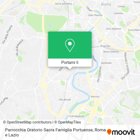 Mappa Parrocchia Oratorio Sacra Famiglia Portuense