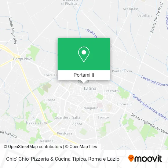 Mappa Chio' Chio' Pizzeria & Cucina Tipica