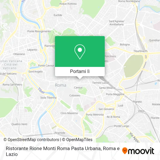Mappa Ristorante Rione Monti Roma Pasta Urbana