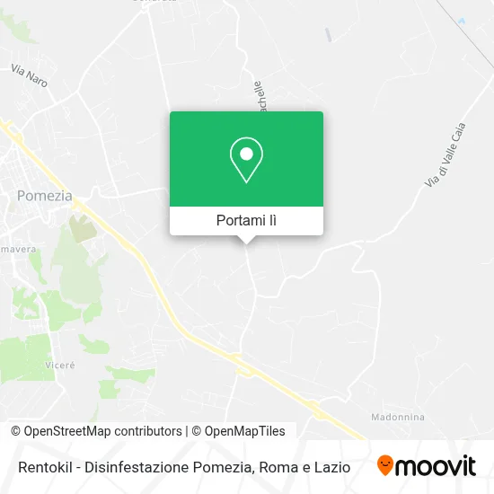 Mappa Rentokil - Disinfestazione Pomezia