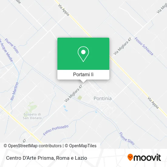 Mappa Centro D'Arte Prisma