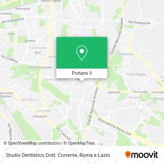 Mappa Studio Dentistico Dott. Corrente