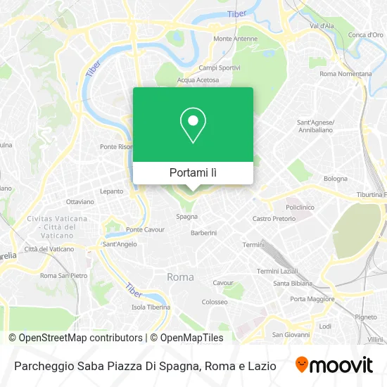Mappa Parcheggio Saba Piazza Di Spagna