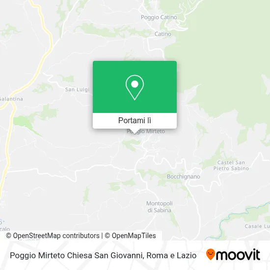 Mappa Poggio Mirteto Chiesa San Giovanni