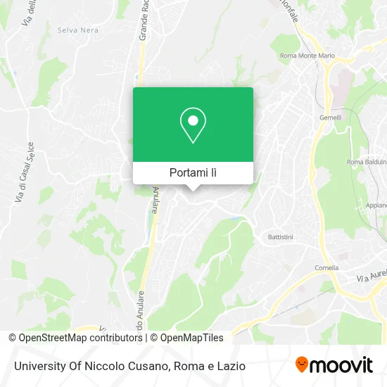 Mappa University Of Niccolo Cusano