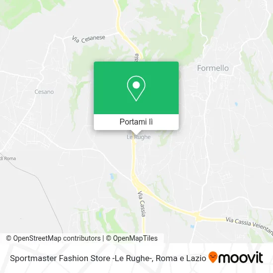 Mappa Sportmaster Fashion Store -Le Rughe-