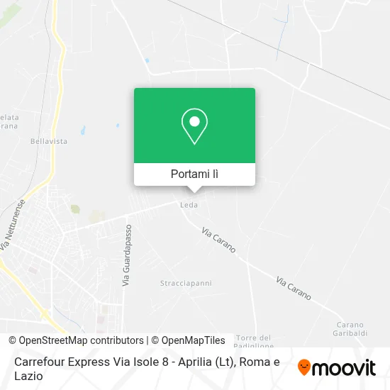 Mappa Carrefour Express Via Isole 8 - Aprilia (Lt)