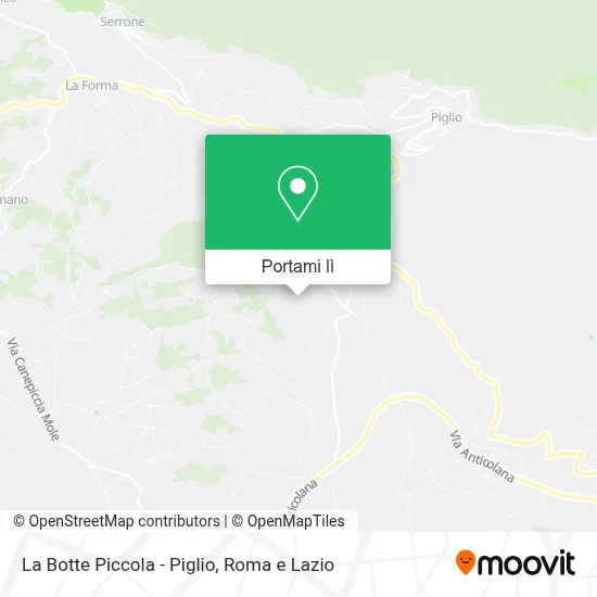 Mappa La Botte Piccola - Piglio