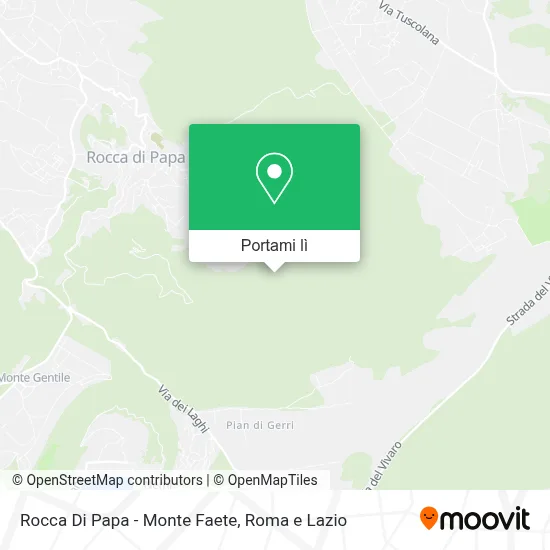 Mappa Rocca Di Papa - Monte Faete