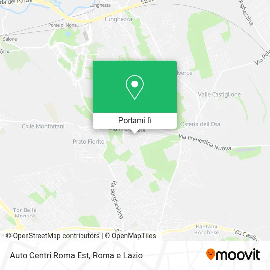 Mappa Auto Centri Roma Est