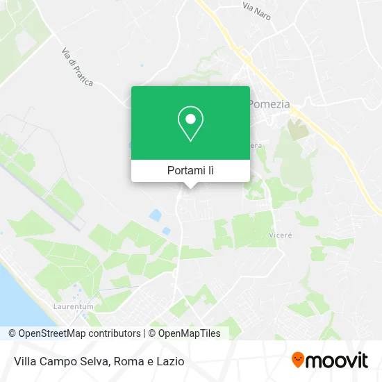 Mappa Villa Campo Selva