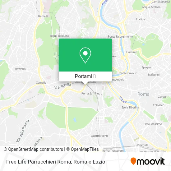 Mappa Free Life Parrucchieri Roma