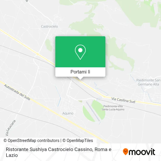 Mappa Ristorante Sushiya Castrocielo Cassino