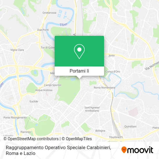 Mappa Raggruppamento Operativo Speciale Carabinieri