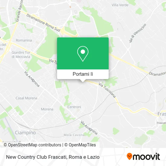 Mappa New Country Club Frascati
