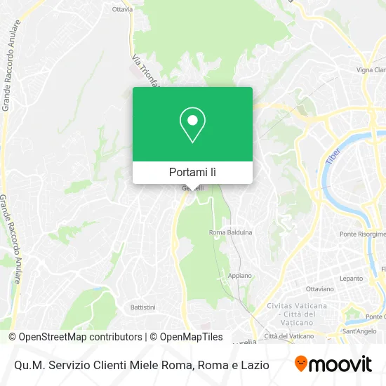 Mappa Qu.M. Servizio Clienti Miele Roma