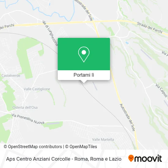 Mappa Aps Centro Anziani Corcolle - Roma