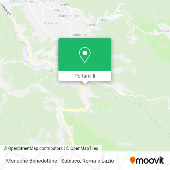 Mappa Monache Benedettine - Subiaco