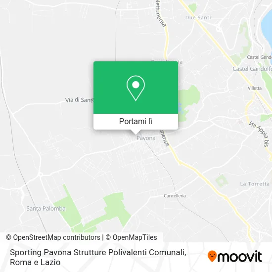 Mappa Sporting Pavona Strutture Polivalenti Comunali