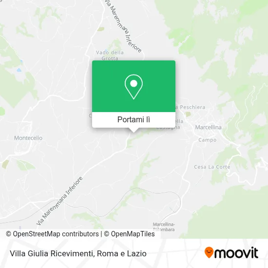 Mappa Villa Giulia Ricevimenti