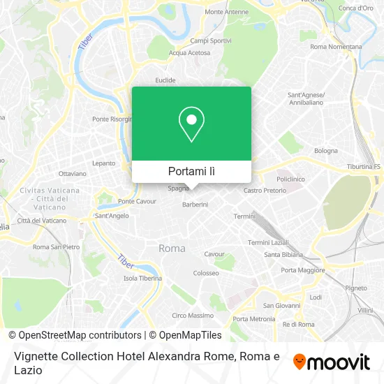 Mappa Vignette Collection Hotel Alexandra Rome
