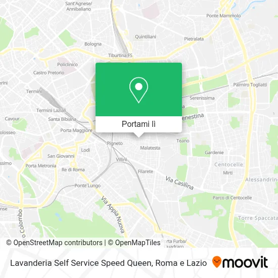 Mappa Lavanderia Self Service Speed Queen