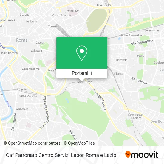 Mappa Caf Patronato Centro Servizi Labor