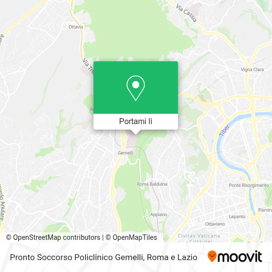 Mappa Pronto Soccorso Policlinico Gemelli