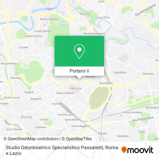 Mappa Studio Odontoiatrico Specialistico Passaretti