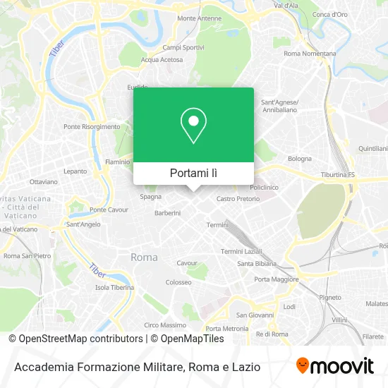 Mappa Accademia Formazione Militare