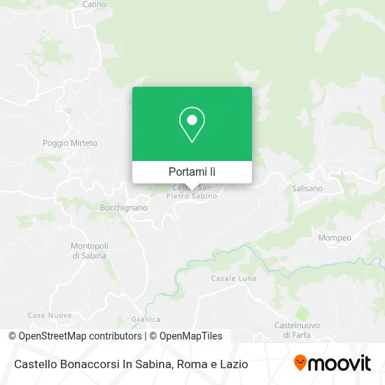 Mappa Castello Bonaccorsi In Sabina