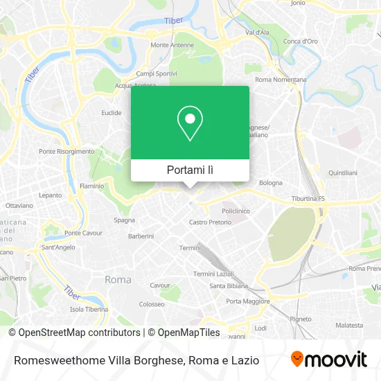 Mappa Romesweethome Villa Borghese