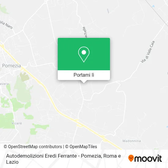 Mappa Autodemolizioni Eredi Ferrante - Pomezia