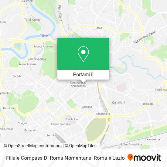 Mappa Filiale Compass Di Roma Nomentana